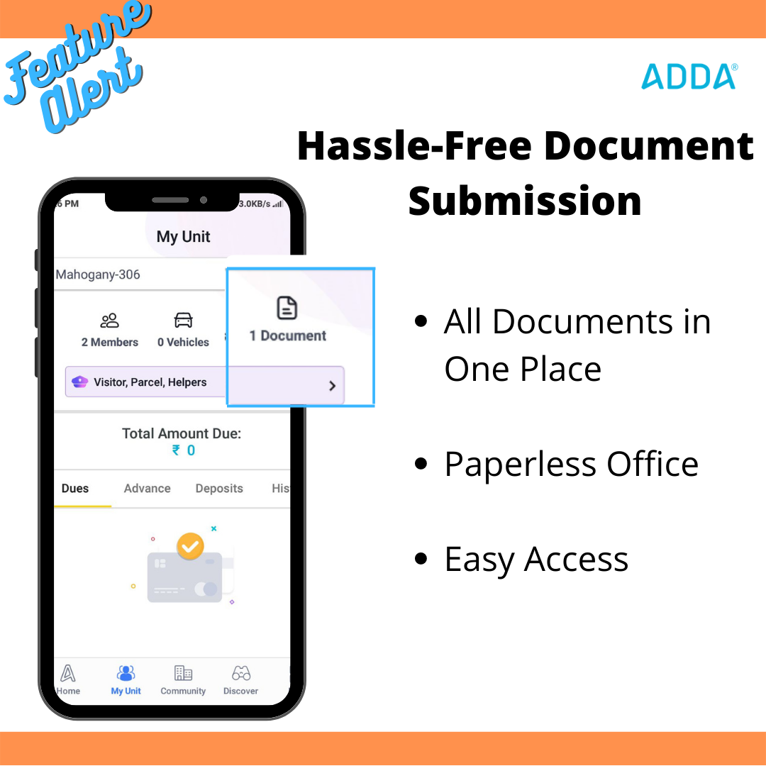 MY UNIT DOCUMENTS FEATURE AWARENESS ADDA BLOG